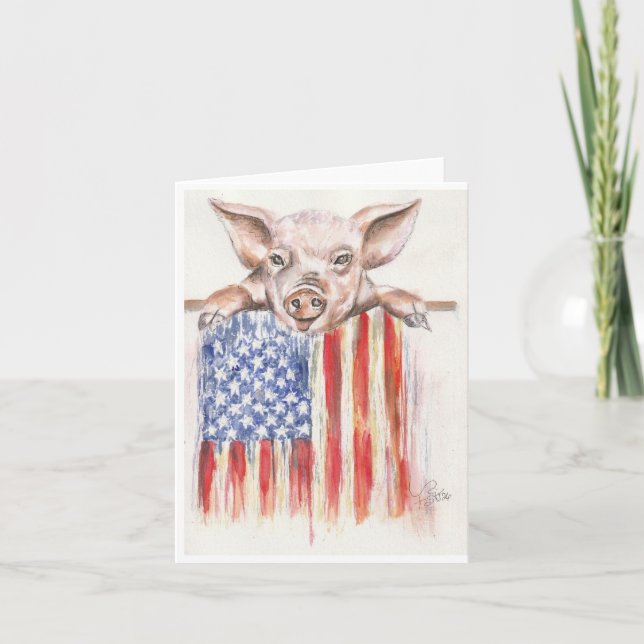 Tarjeta Cerda Americana  (Anverso)