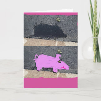 Tarjeta Cerdo Abstracto 🐷