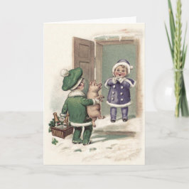 Tarjeta Cerdo Champán Puerta De Champú