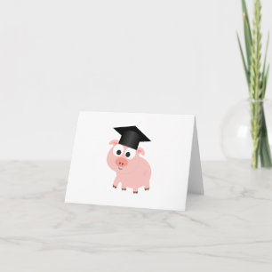 Tarjeta Cerdo de Graduación Cuta