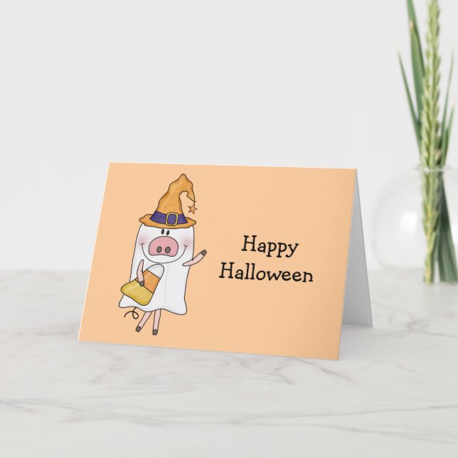 Tarjeta Cerdo del fantasma (personalizable) (Anverso)