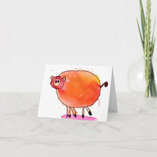 Tarjeta Cerdo del tango • Nate Perdue, edad 6