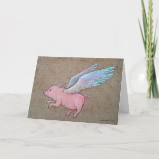 Tarjeta cerdo del vuelo