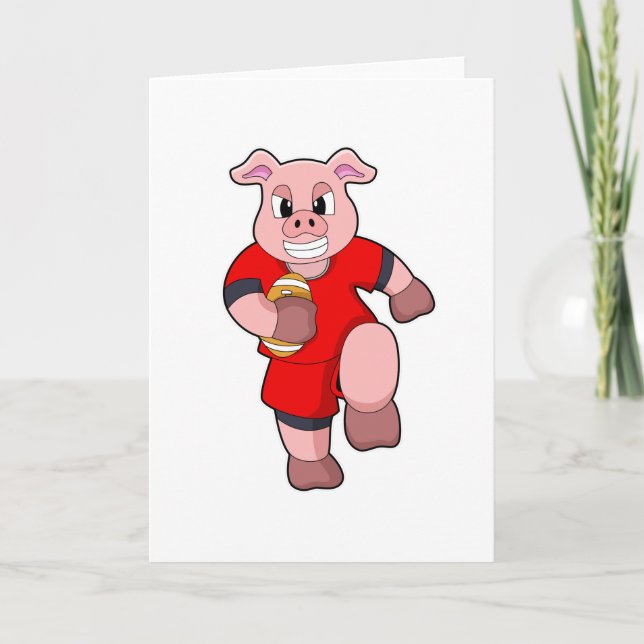 Tarjeta Cerdo en deportes de fútbol (Anverso)