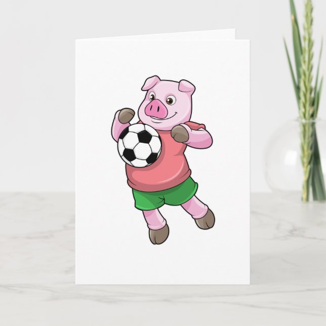 Tarjeta Cerdo en deportes de fútbol (Anverso)