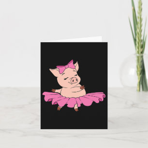 Tarjeta Cerdo fino criadero bailarín rosa bailarín cantant
