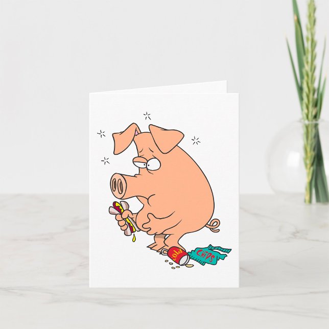 Tarjeta Cerdo Regordete Amante de Snacks (Subido por el creador)
