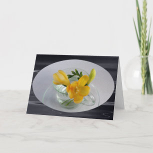 Tarjeta Cerdos de la freesia amarilla