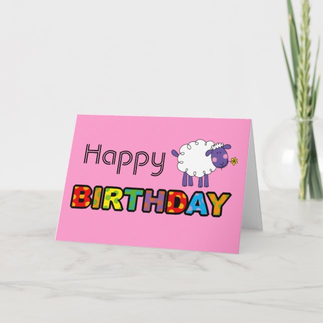 Tarjeta Cerdos felices cumpleaños (Anverso)