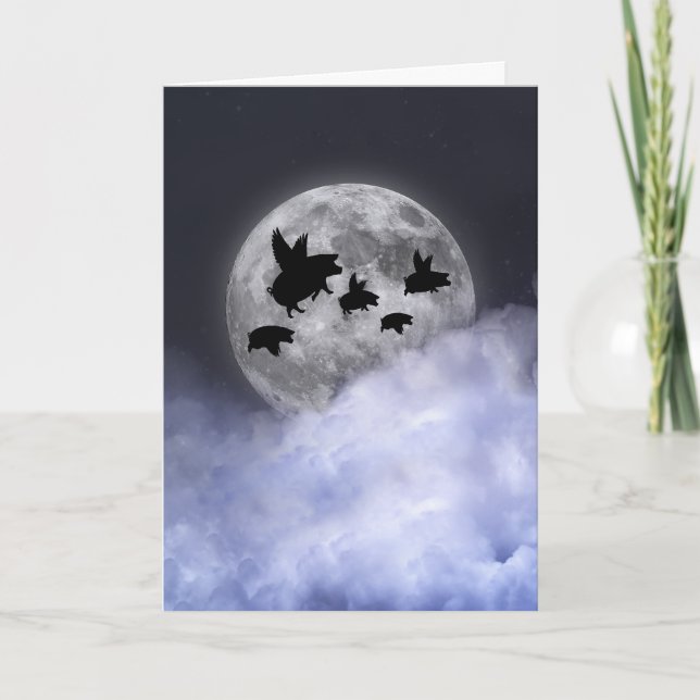 Tarjeta Cerdos voladores nocturnos (Anverso)