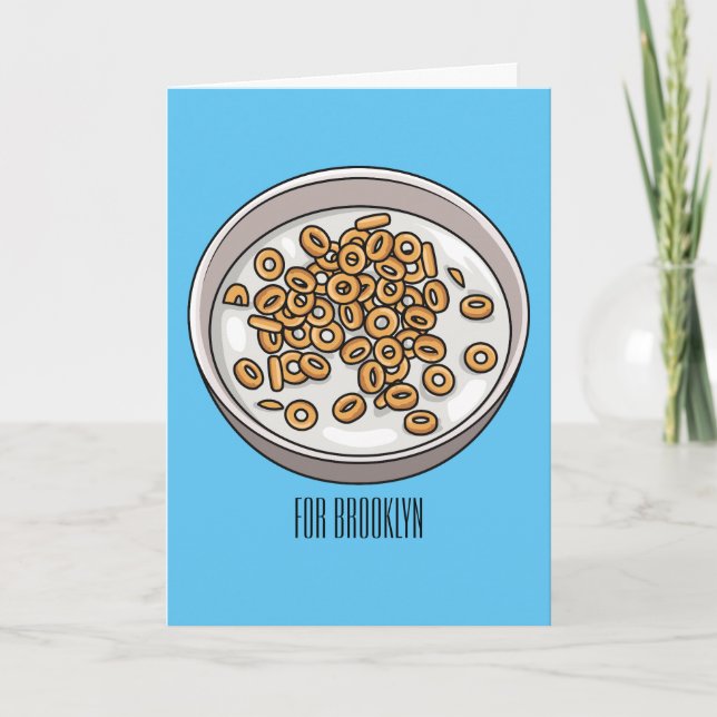 Tarjeta Cereal cartoon illustration  (Anverso)