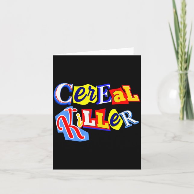 Tarjeta Cereal Killer Food Lover Ironic Funny Breakfast Pu (Anverso)