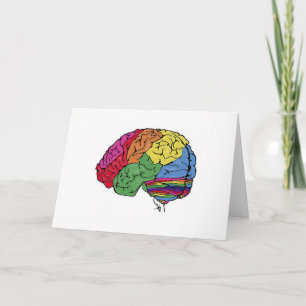 Tarjeta Cerebro arco iris