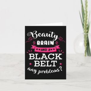 Tarjeta Cerebro De Belleza Y Cinturón Negro Cualquier Prob