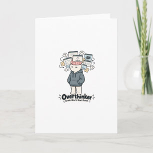 Tarjeta Cerebro de Pensador Excesivo No Se Apaga Meme Dive