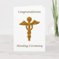 Ceremonia de Hooding Símbolo médico de oro Felicit