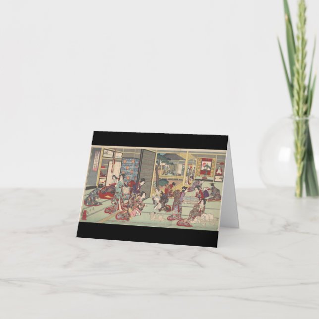 Tarjeta Ceremonia japonesa del nacimiento - notecard (Anverso)