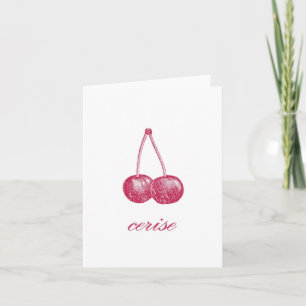 Tarjeta Cereza (Cerise) Notecards