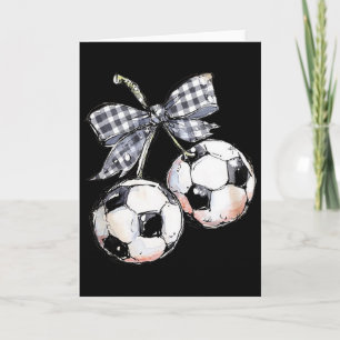 Tarjeta Cerezas Fútbol Cuadrillé Coquette Día de Partido