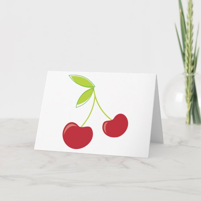 Tarjeta Cerezas rojas (Anverso)