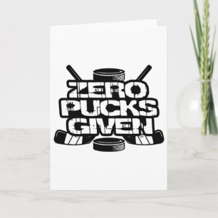 Tarjeta Cero discos dados divertido hockey sobre hielo