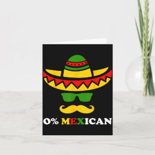 Tarjeta Cero por ciento mexicana divertida fiesta del cinc