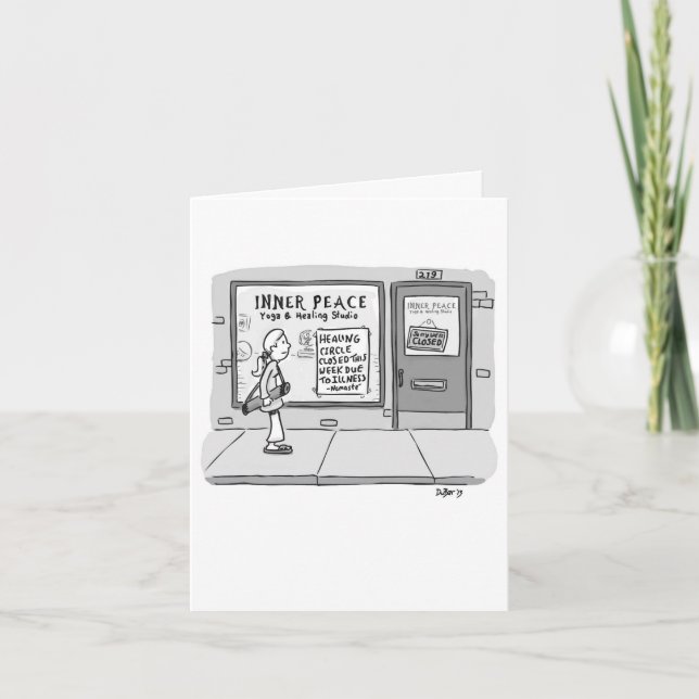 Tarjeta Cerrado del círculo curativo debido a la (Anverso)