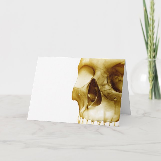 Tarjeta Cerrar la vista frontal del cerebro dentro de un c (Anverso)