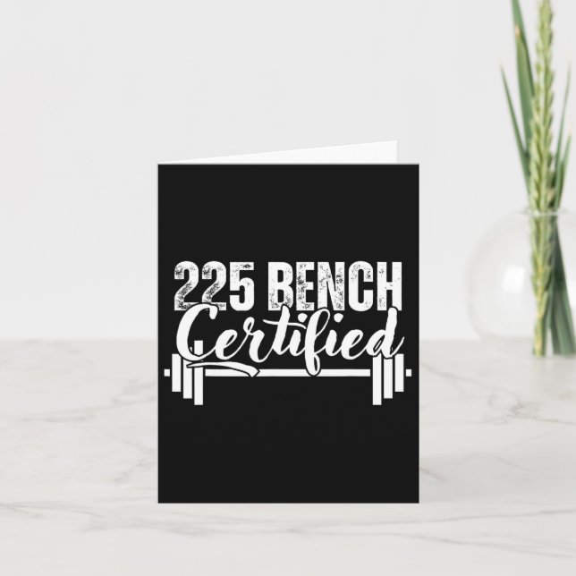 Tarjeta Certificación De 225 Lbs Bench (Anverso)