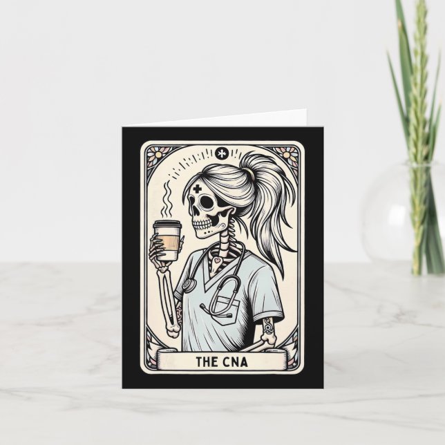 Tarjeta certificada de enfermera Istant Tarot Skel (Anverso)