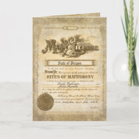 Certificado de Matrimonio Vintage