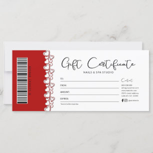Tarjeta Certificado de regalo de negocios vintage de San V