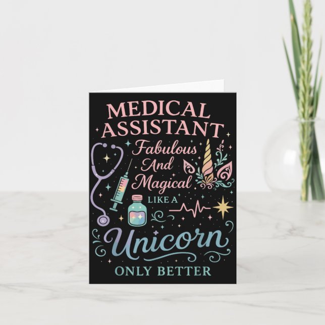 Tarjeta Certified Medical Istant Unicorn Cma Medical Istan (Anverso)