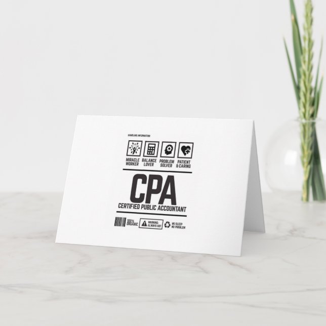 Tarjeta certified public accountant-CPA (Anverso)