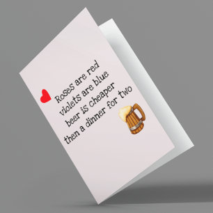 Tarjeta Cerveza anti Día de San Valentín es divertida