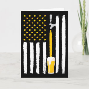 Tarjeta Cerveza artesanal bandera americana Usa 4 de julio
