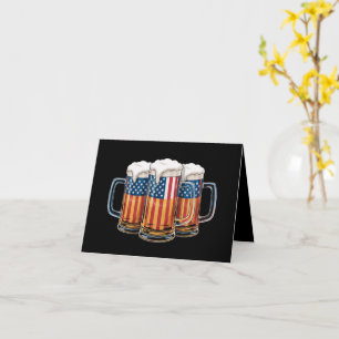 Tarjeta Cerveza Bandera Americana 4 de Julio Merica Bebien