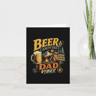 Tarjeta Cerveza camping papá retro 70s vintage día del pad