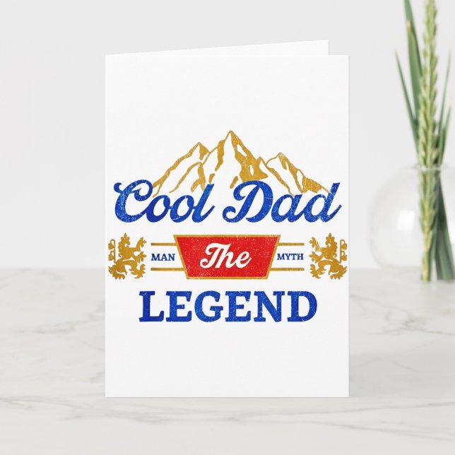Tarjeta Cerveza Cool Dad La Leyenda  (Anverso)