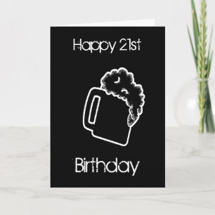 Tarjeta cerveza de 21 años