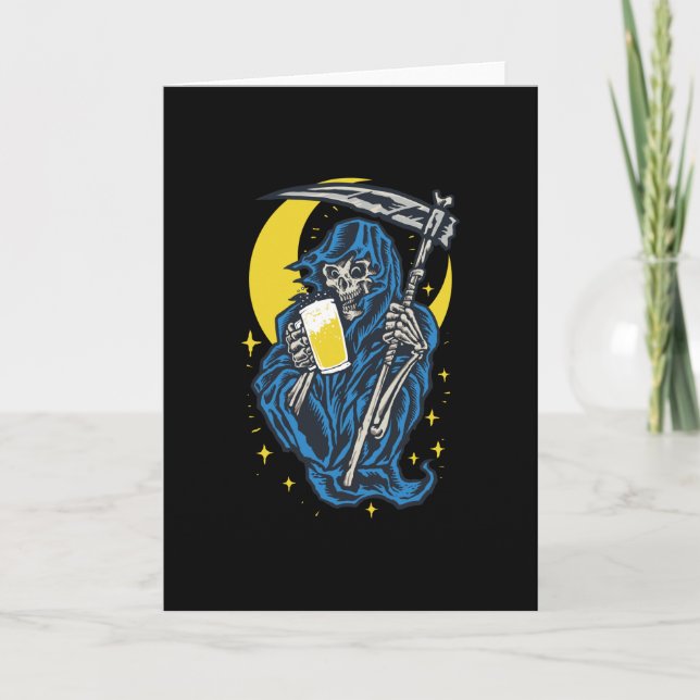 Tarjeta Cerveza de bebida Grim Reaper (Anverso)