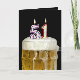Tarjeta Cerveza de cumpleaños número 51