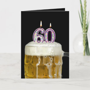 Tarjeta Cerveza de cumpleaños número 60