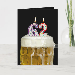Tarjeta Cerveza de cumpleaños número 62