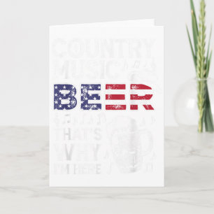 Tarjeta Cerveza de música country Por eso estoy aquí Estad