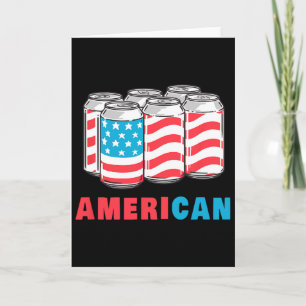 Tarjeta Cerveza divertida americana del 4 de julio Patriót
