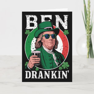 Tarjeta Cerveza Irlandesa Ben Drankin - St Pattys Hombres