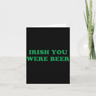 Tarjeta Cerveza irlandesa tréboles divertidos sello día de