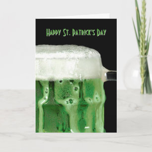 Tarjeta Cerveza irlandesa verde