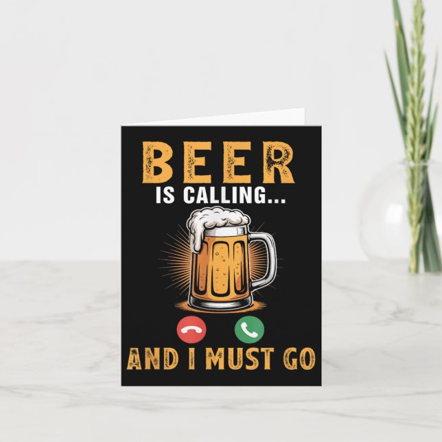 Tarjeta Cerveza llama a bebedores de Chiste divertidos L (Anverso)